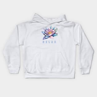 Lotus Flower Relax Kids Hoodie